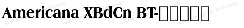 Americana XBdCn BT字体转换